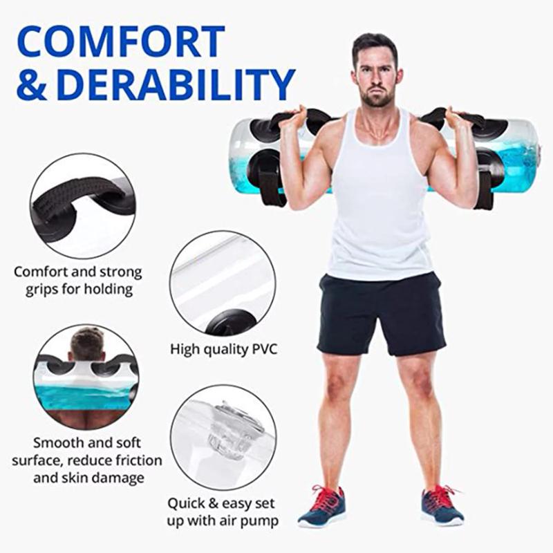 Fitness Aqua Bag Training Power Bag, Adjustable Water Weight Bag with Upgraded Air Pump 45LBS n a