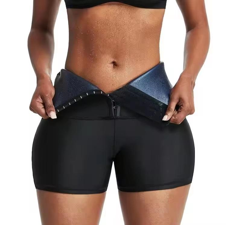 Women's High Waist Abdomen Control Sauna Suit Sweat Shorts Leggings for Body Fitness