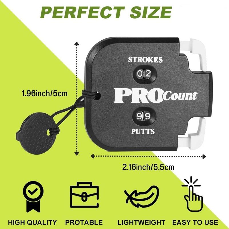 Golf Score Counter with Reset Tool and Key Chain. Perfect Golf Accessories. 2 Pack - Share with Your Friends.