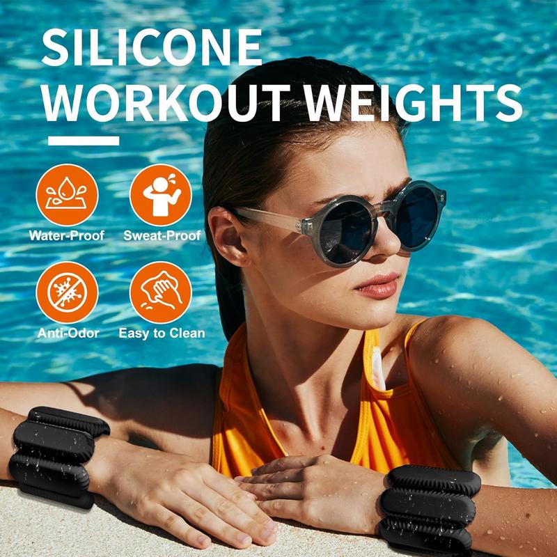 HZB Wrist & Ankle Weights for Women, Wearable Strong Arm & Leg Weights Set of 2(1Lbs Each), Adjustable Ankle Weights for Walking, Yoga, Dance, Barre,Gym,Exercise,Pilates,Walking Running