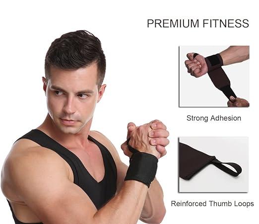 Wrist Wraps, 2 Pack Wrist Brace Wrist Straps for Weightlifting, Wrist Straps Lifting Straps Wrist Weights Carpal Tunnel Wrist Brace, Wrist Brace for Working Out Gym Accessories for Men (Black)