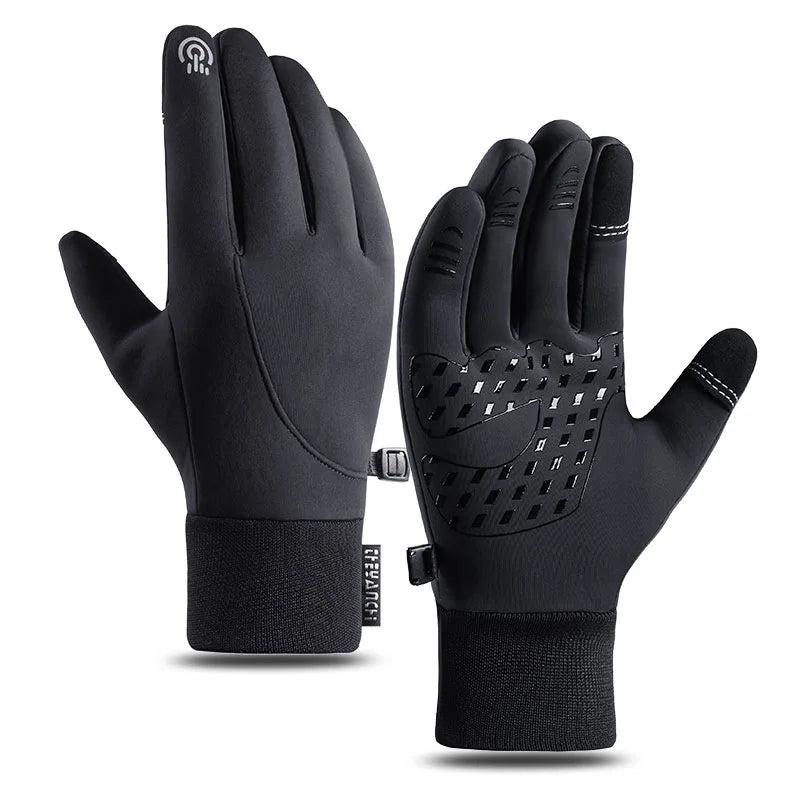 Waterproof Winter Gloves Men Touchscreen Winter Warm Plus Velvet Motorcycle Gloves Man Touch Cold Sports Warm Running Ski Glove