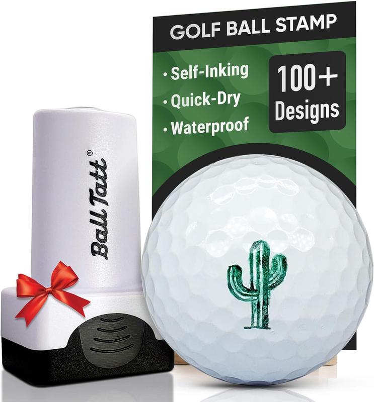 Self-Inking Golf Ball Stamp Marker for Identifying Balls, Reusable Golf Ball Marker Tool - Golfer Gift