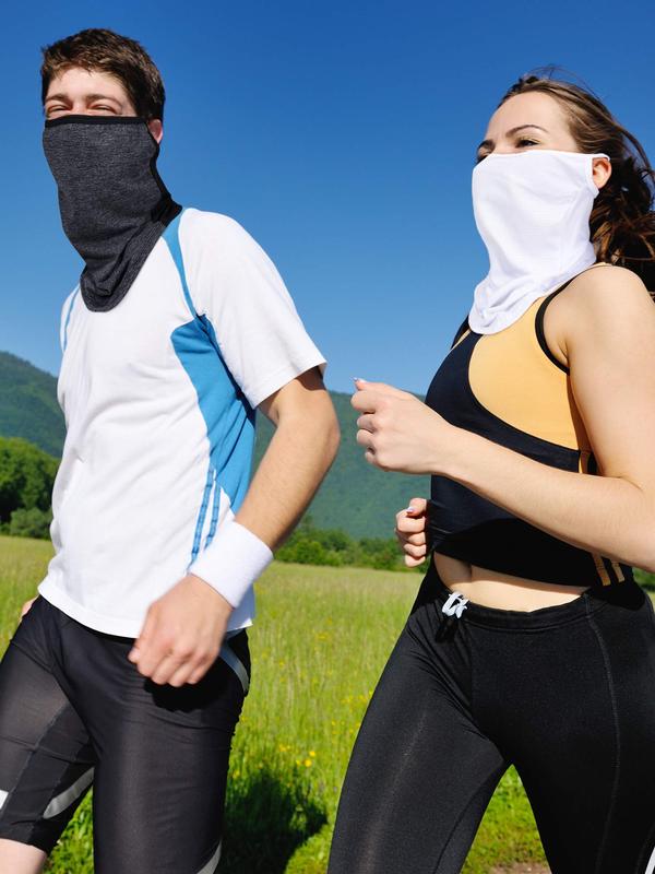 Scarf Mask Bandana with Ear Loops, Neck Gaiter Balaclava Dust UV Sun Protection Outdoors Face Mask for Women Men