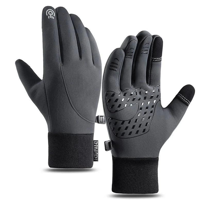 Waterproof Winter Gloves Men Touchscreen Winter Warm Plus Velvet Motorcycle Gloves Man Touch Cold Sports Warm Running Ski Glove