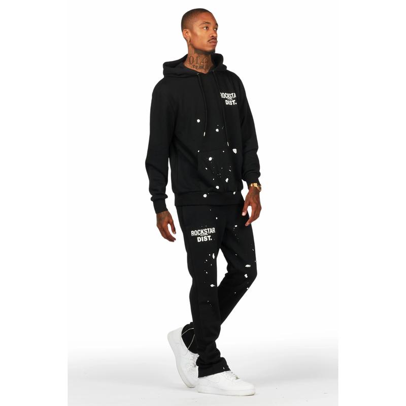 Raffer Black Slim Fit Track Set