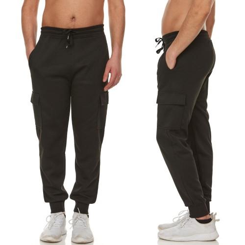 (3-Pack) Men's Heavyweight Fleece Cargo Pocket Joggers