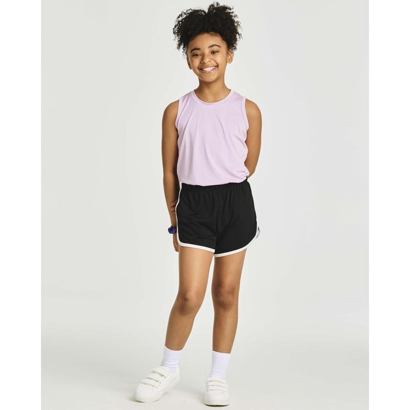 Real Essentials 5 Pack: Girls' Dry-Fit Active Athletic Dolphin Shorts (Ages 4-16)