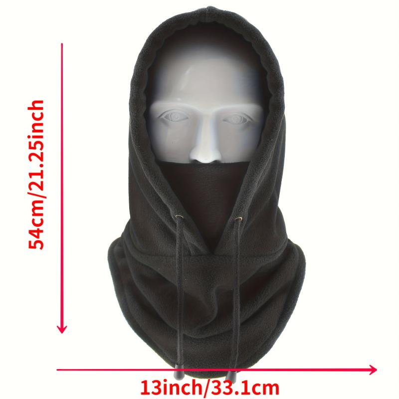 Windproof Winter Hood, Ear Protection Neck Cover Warm Plush Ski Mask, Outdoor One-piece Sports Cap Scarf