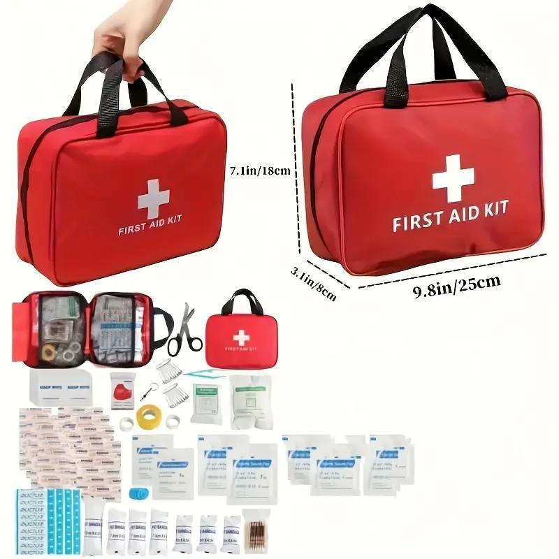 Portable Emergency Kit, 160pcs bag Outdoor First Aid Kit, Emergency Supplies and Accessories for Hunting, Hiking, Camping