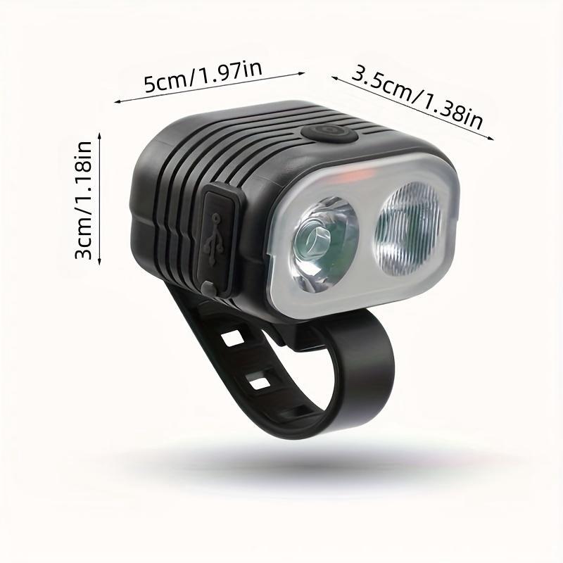 Bicycle LED Light with Horn, USB Rechargeable Bike Light, Bicycle Front Light, Suitable for Street Motorcycles, Mountain Bikes and Road Bikes