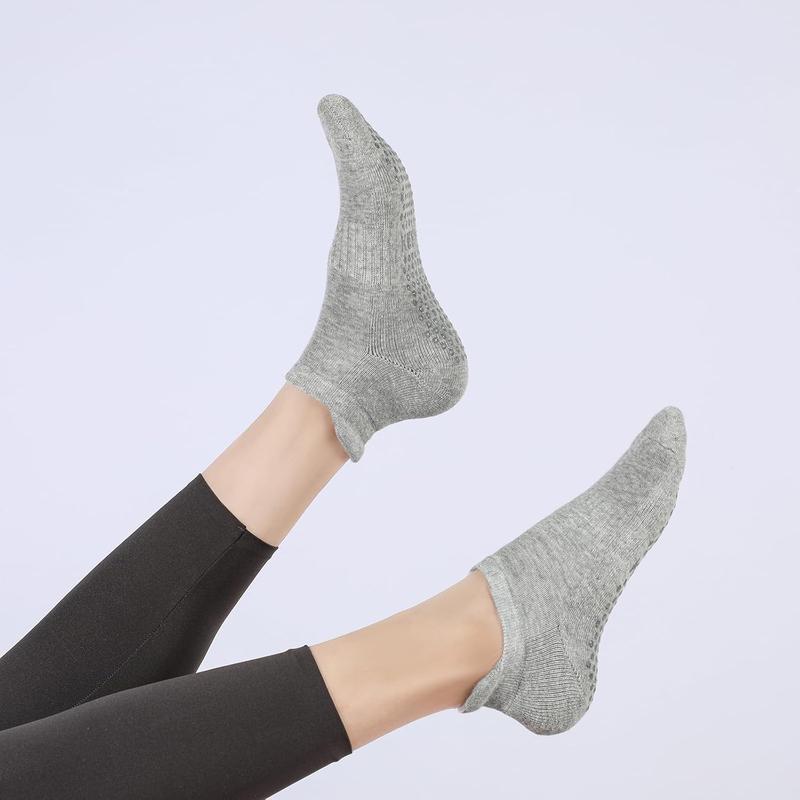 Grip Yoga Pilates Socks Non Slip Barre Athletic Socks with Grips for Women