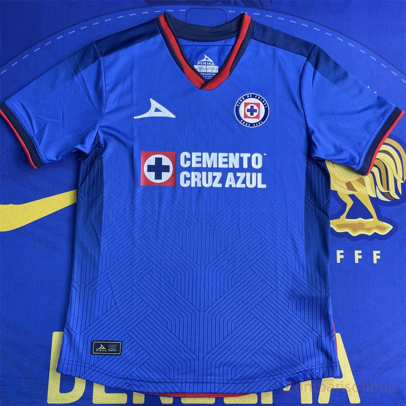 23 24 Mexico Ligamx League Cruz Azul Home Jersey Short Sleeve Soccer Jersey Fans Version