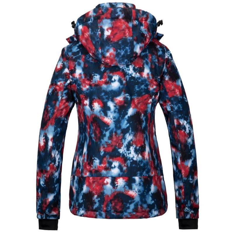 Women's Waterproof Ski Jacket Colorful Printed Winter Parka Fully Taped Seams Atna Printed