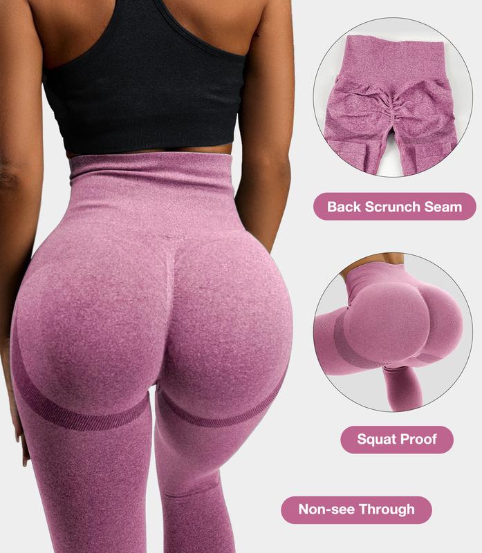 JGS1996 Women's Scrunch Butt Lifting Seamless Leggings Smile Contour Booty High Waisted Workout Gym Yoga Pants Sporty Leggings