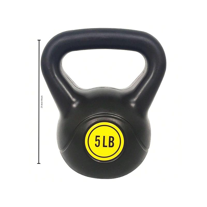 Wide Grip Kettlebell Exercise Fitness Weight Set, 3-Pieces: 5lb, 10lb, And 15lb Kettlebells