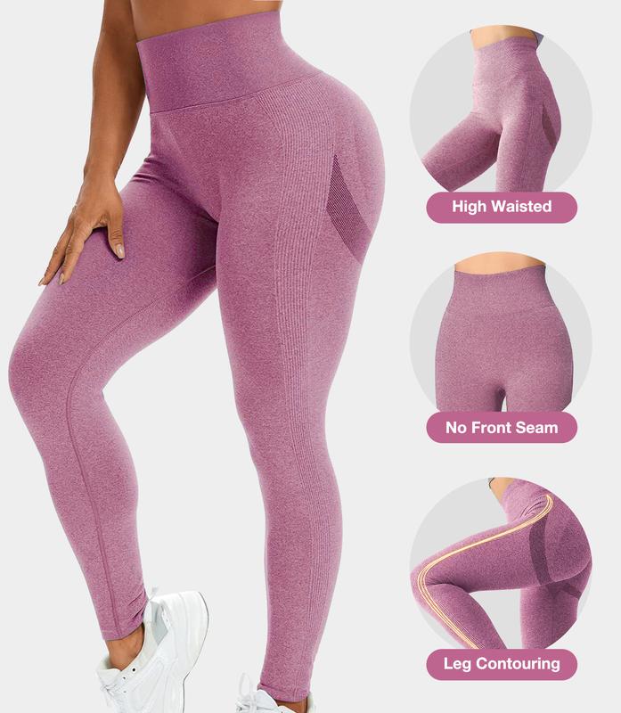 JGS1996 Women's Scrunch Butt Lifting Seamless Leggings Smile Contour Booty High Waisted Workout Gym Yoga Pants Sporty Leggings