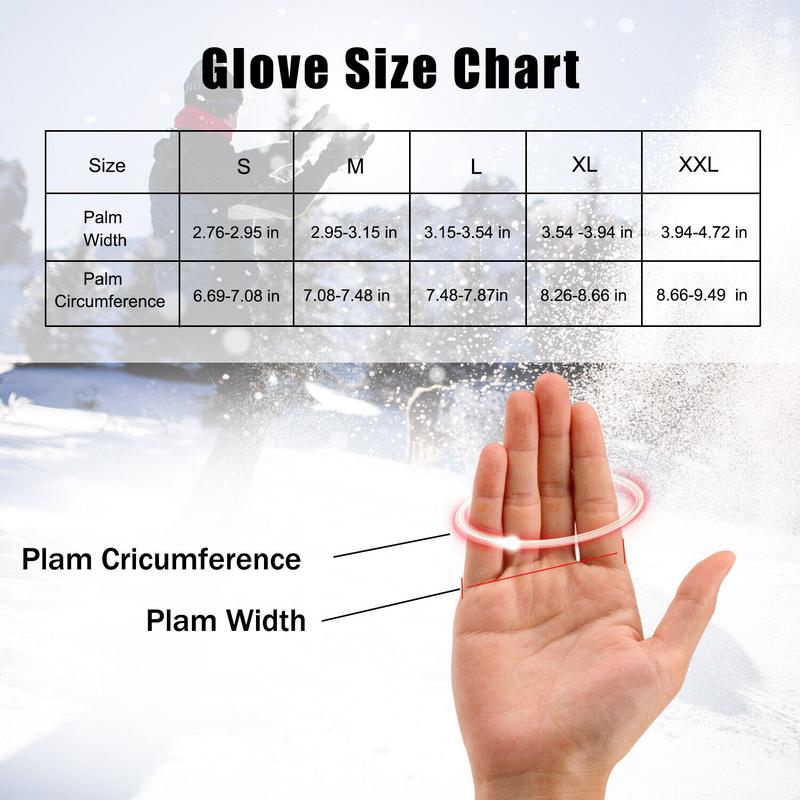 Winter Gloves Touch Screen Water Resistant Windproof Thermal for Running Cycling Driving Hiking for Men Women