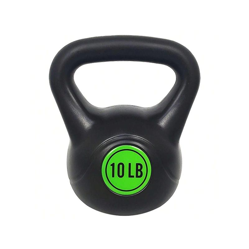 Wide Grip Kettlebell Exercise Fitness Weight Set, 3-Pieces: 5lb, 10lb, And 15lb Kettlebells