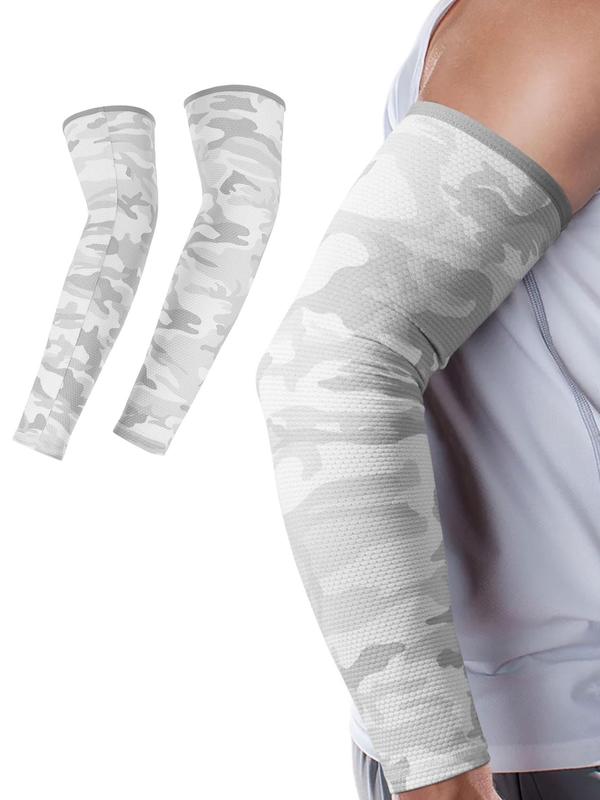 Camo Pattern Sunscreen Arm Sleeves, Quick Dry Breathable Arm Sleeves, UV Protection Elastic Hand Cover for Sport Running Baseball Cycling Fishing Hiking, Fashion Clothes Accessories