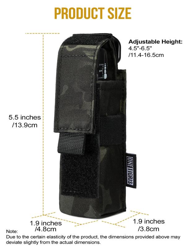 OneTigris Molle Flashlight Holder, Flashlight Pouch for Belt 1000D Cordura Nylon - DTB02