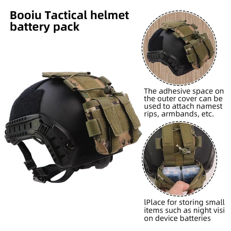 Tactical Helmet MK1 Counterweight Pouch, Helmet NVG Battery Pack with Hook and Loop, Balance Weight Bag, Helmets Accessories