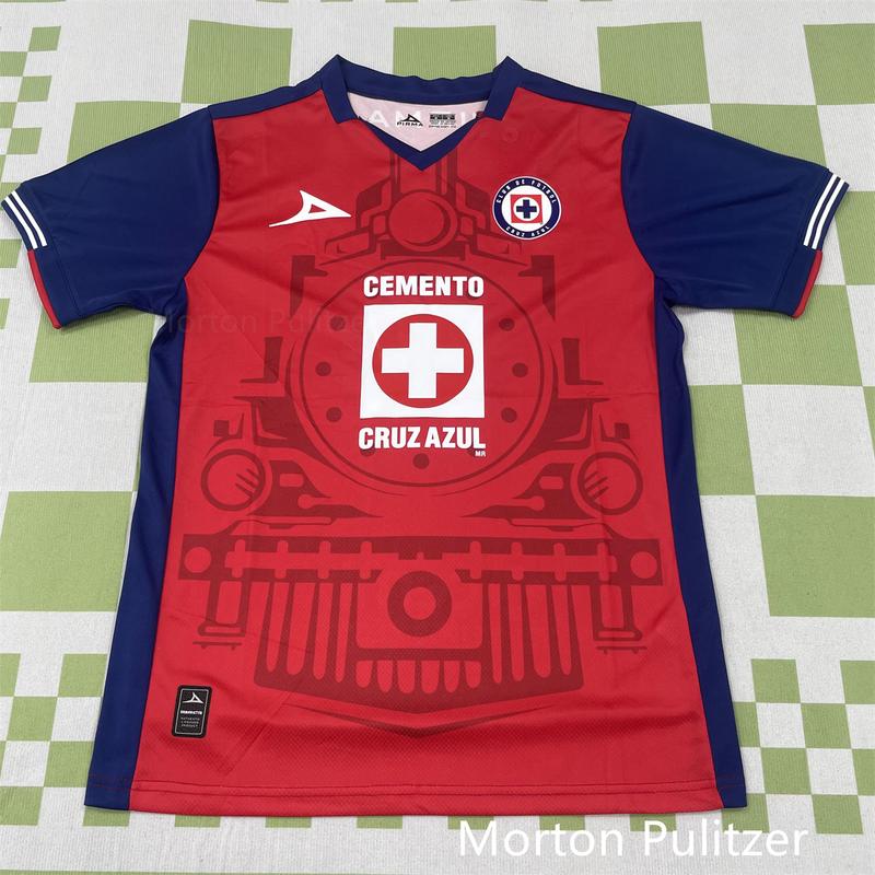 24 25 Mexico League cruz Azul Second Away Jersey Fan Edition Red