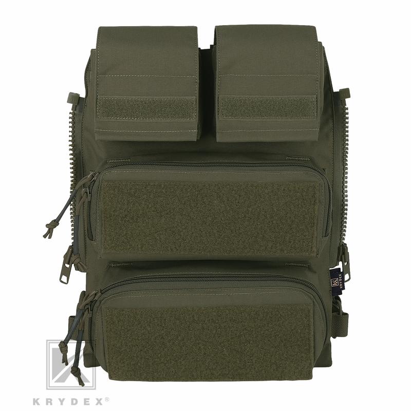 KRYDEX Tactical Modular Zip On Backpack for CPC NCPC JPC 2.0 AVS Vest Zipper Molle Back Panel