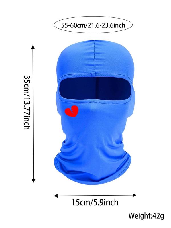 Breathable Sun Protection Heart Pattern Cycling Face Mask, Hot Fashion Cycling Accessories for Women & Men, Stylish Hat Suitable for Street, Outdoor Sports, Skiing