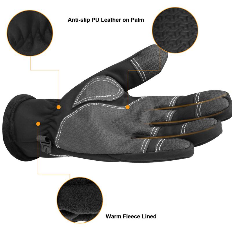 Winter Gloves Touch Screen Water Resistant Windproof Thermal for Running Cycling Driving Hiking for Men Women