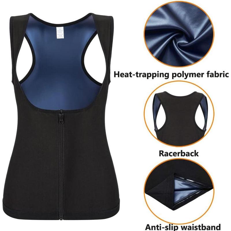 Sweat Vest for Women Waist Trainer Vest for Women Sauna Suit Sweat Shirt Tank Top Body Shaper