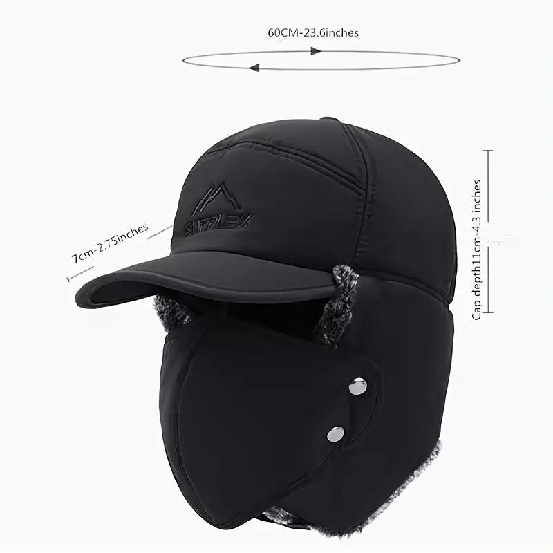 Winter Outdoor Face Mask Hat, 1 Count Windproof & Warm Hat, Detachable Mask Thermal Cap For Men & Women