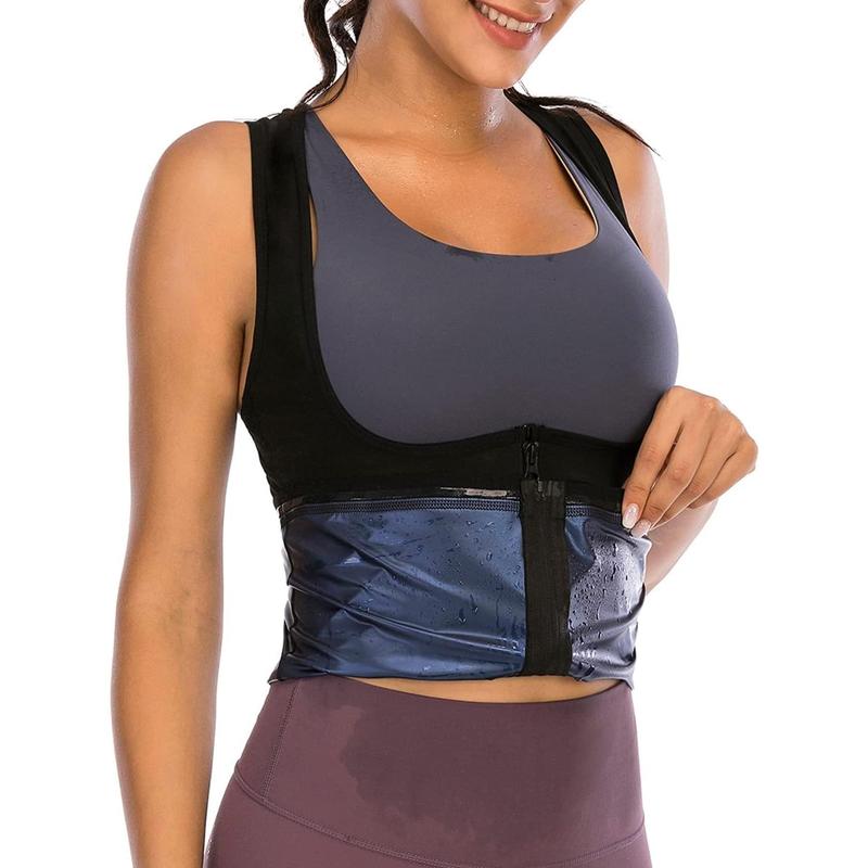 Sweat Vest for Women Waist Trainer Vest for Women Sauna Suit Sweat Shirt Tank Top Body Shaper