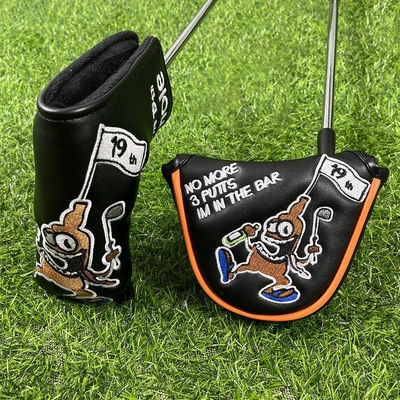 Cartoon Pattern Golf Putter Cover, 1 Count Golf Club Head Cover, Golf Accessories for Driver Fairway Wood Covers, Hybrid Golf Accessories, Golf Supplies