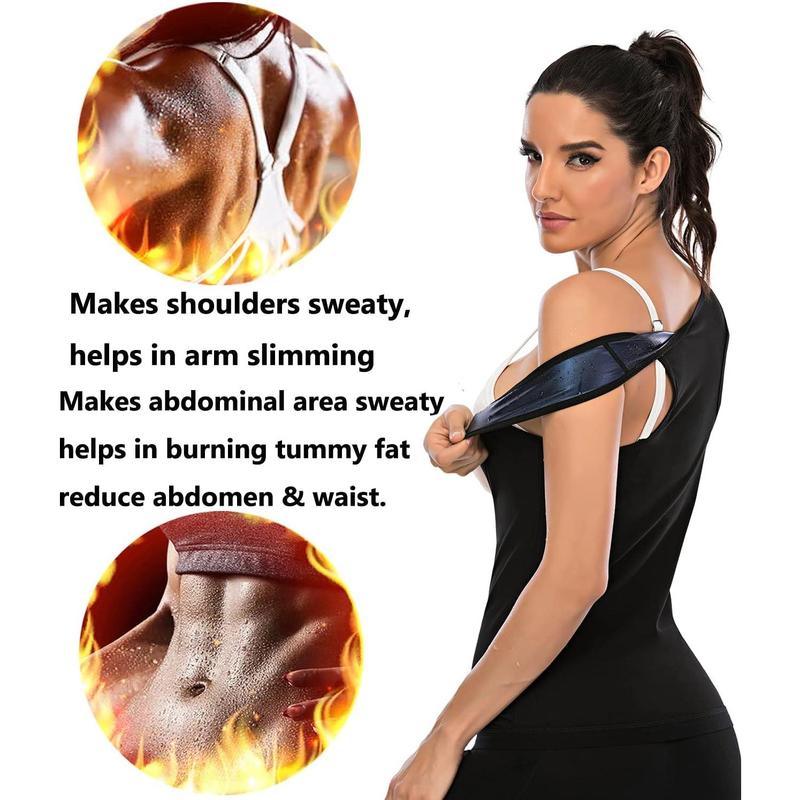 Sweat Vest for Women Waist Trainer Vest for Women Sauna Suit Sweat Shirt Tank Top Body Shaper