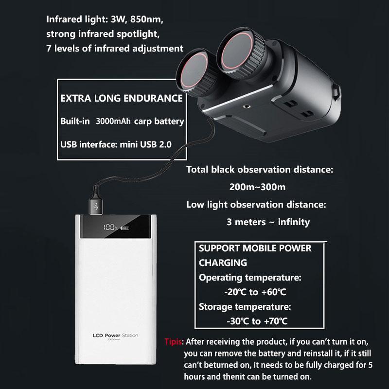 1080p Binocular Infrared Night-vision Binoculars, Day Night Use Photo Video Taking Digital Zoom 5X Binocular Night-vision Goggles, Camping Essentails