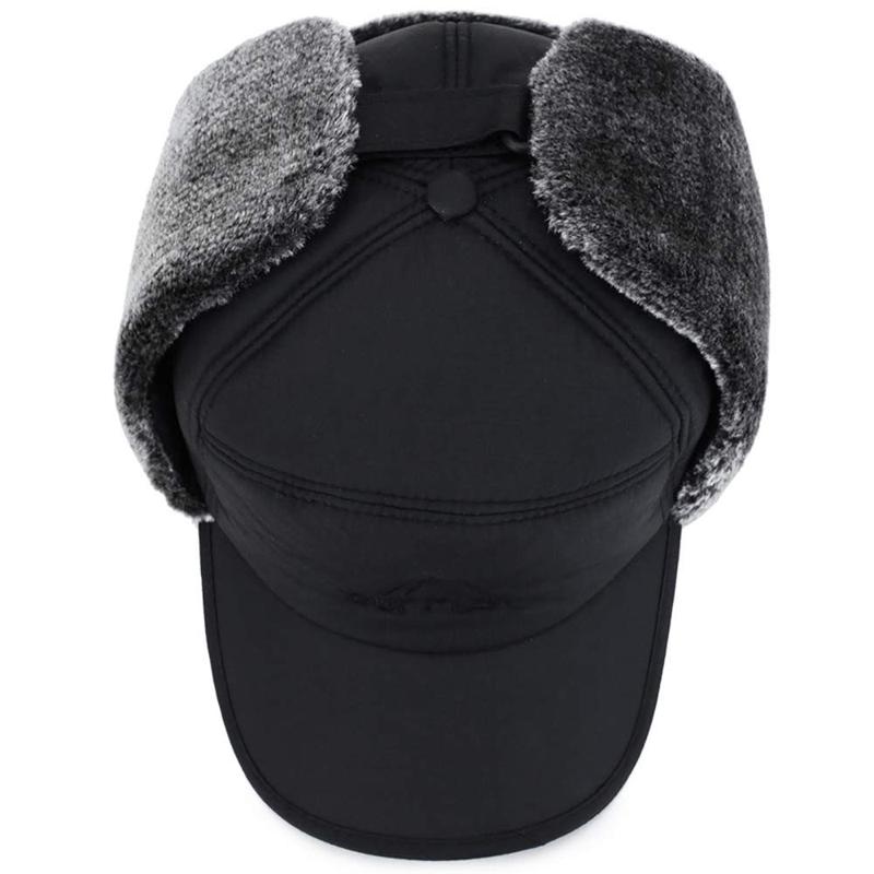 Winter Warm Hat Thicken Faux Fur Outdoor Sports Hats with Removable Face Mask for Skiing Skating Climbing Cycling, Christmas Gift