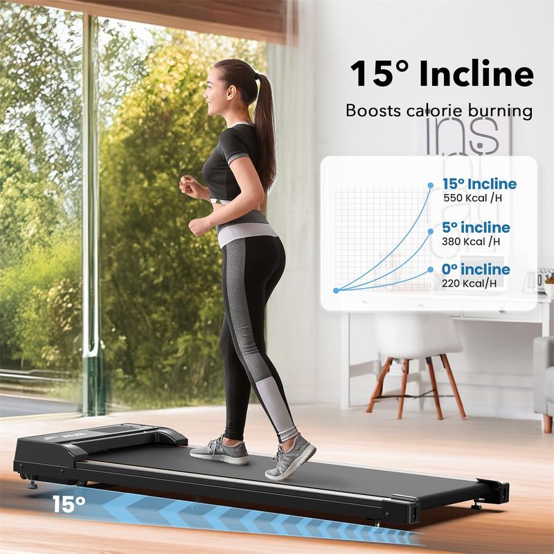 JAGJOG walking pad treadmill with incline affordable workout equipment for home gym 4 in 1 Under Desk for 265 plus lbs low noise exercise