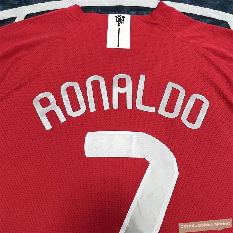 08 09 Retro Home Ronaldo 7  Vintage Short Jerseys