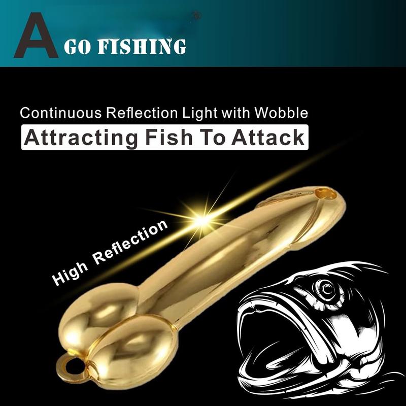 Bass Fishing Lure, Fishing Spoons, Topwater Fishing Lures with Trebles Hooks, Trout Fishing Lures, Fishing Tackle for Freshwater and Saltwater, Fishing Gifts for Men