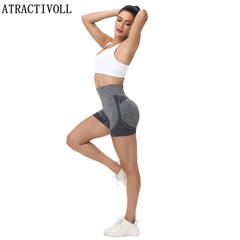 ATRACTIVOLL  1 2PCS Women's Summer Stretch Shorts,Quick Drying and Sweat Wicking Sweatpants  Breathable Outdoor Running Indoor Plus Size Yoga Pants, womens  shorts high waist skinny short