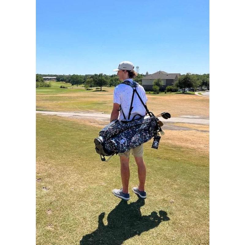 Black Paint Splatter Golf Bag - 14 way Divider