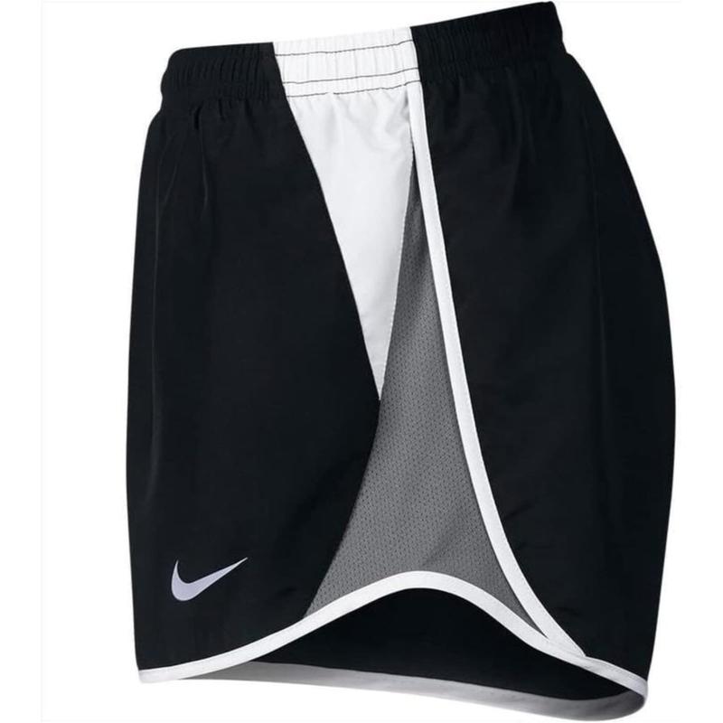 Nike DRI FIT Tempo Shorts Black White  831558-089 Women's