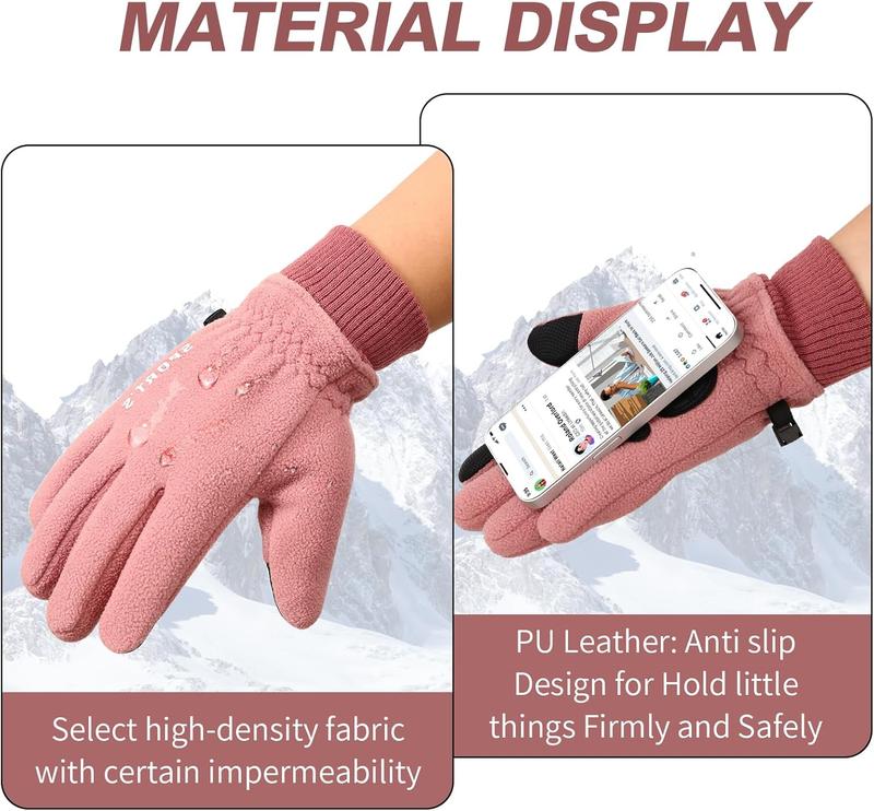 Winter Gloves, Ski Gloves for Men Women, Waterproof Touchscreen Gloves, Windproof Glove for Running Ski Snowbarding