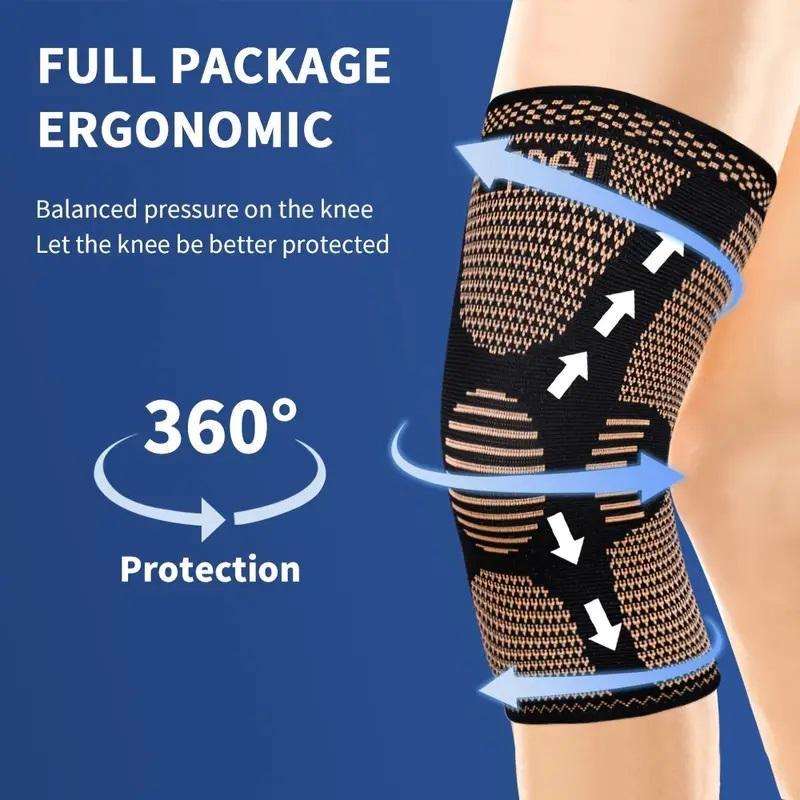 Comfort Breathable Knee Pad for Running, 2 Counts set Knee Sleeves for Gym Cycling Running Camping, Sports Knee Band for Men & Women, Football Gear for Outdoor Summer Use, Gym Accessories