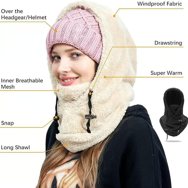 Sherpa Hood Sports Windproof Warm Hat Ski Mask