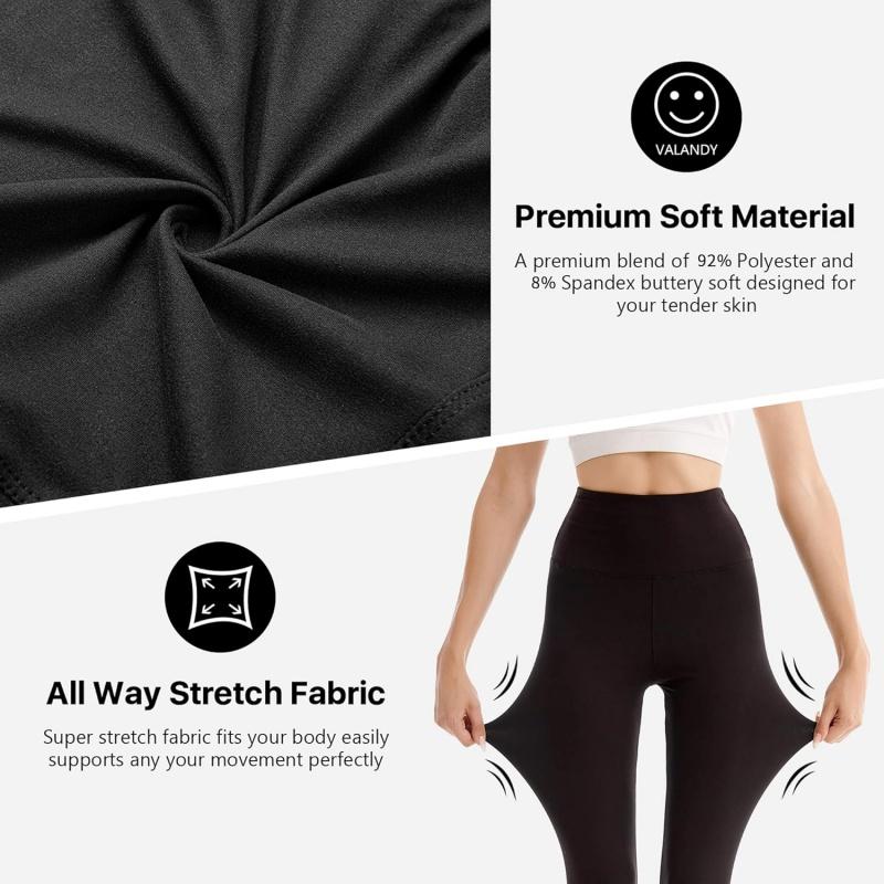 High waisted leggings for women-full length capri buttery soft yoga pants for workout Athletic