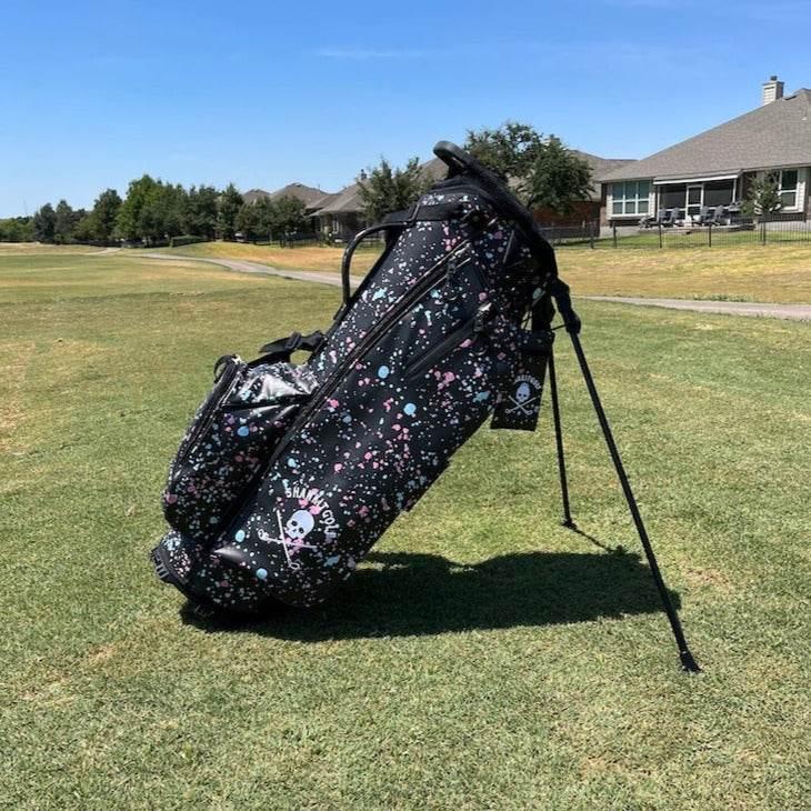 Black Paint Splatter Golf Bag - 14 way Divider