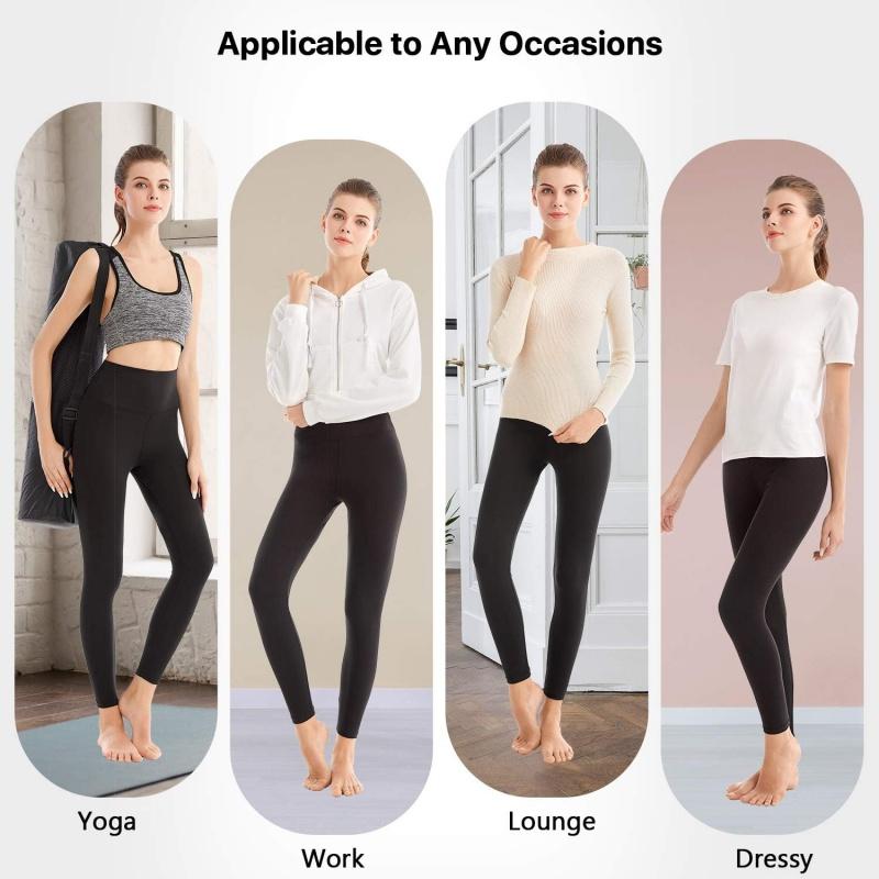 High waisted leggings for women-full length capri buttery soft yoga pants for workout Athletic