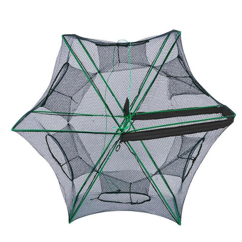 Portable Foldable Fishing Net, 6-hole Folding Fishing Cage, Fishing Bait Net for Outdoor Fishing, Outdoor Fishing Accessories, Christmas, Christmas Gift